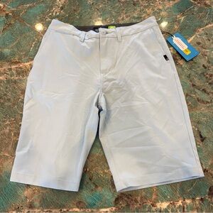 Quiksilver Men's Light Blue Flat Front Shorts size 29” 10”inseam